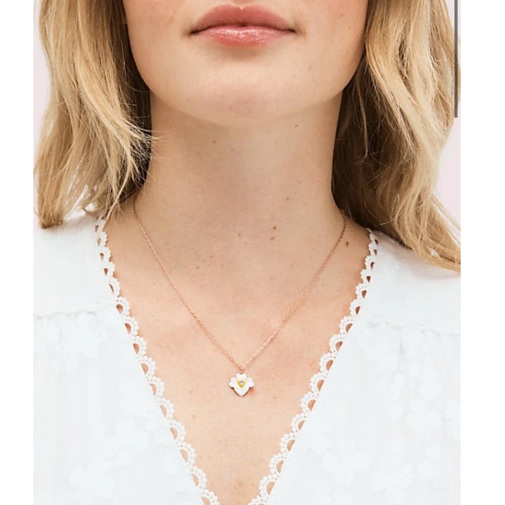 Kate Spade ♠️ Precious Pansy Mini Pendant - Picture 3 of 10